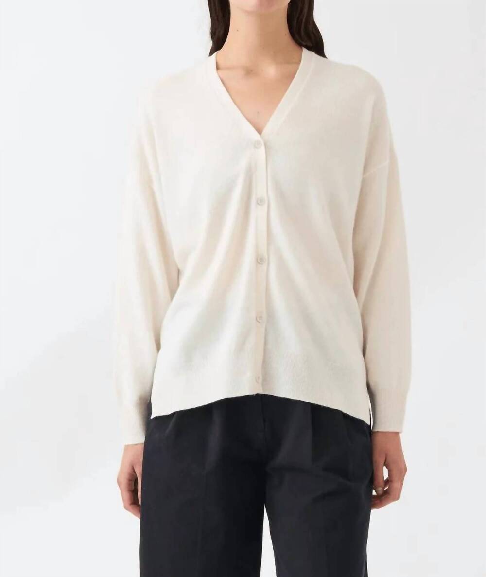 NEW DEMYLEE NEW YORK jayla cashmere cardigan in cream